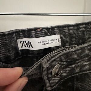 Zara washed black balloon jeans